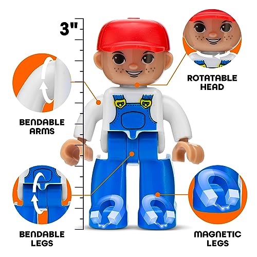 Playmags Large Magnetic Figures Community Set - 15 Pieces
