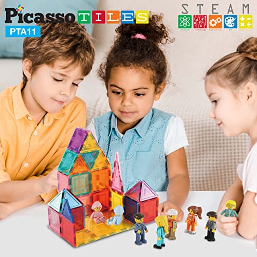 Picasso Toys Magnetic Family Construction Building Blocks Set