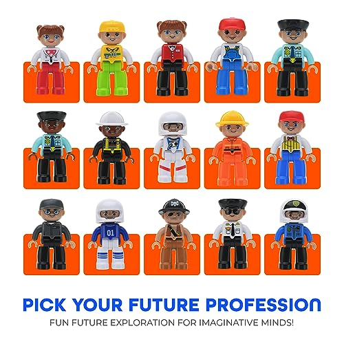 Playmags Large Magnetic Figures Community Set - 15 Pieces
