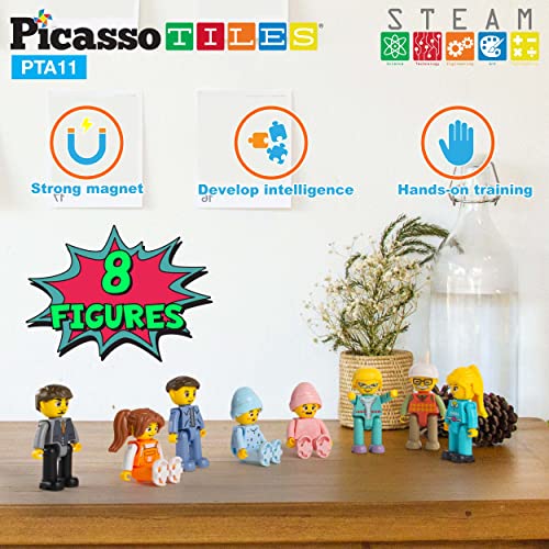 Picasso Toys Magnetic Family Construction Building Blocks Set