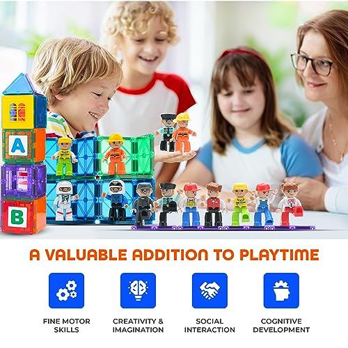Playmags Large Magnetic Figures Community Set - 15 Pieces
