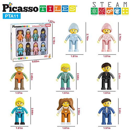 Picasso Toys Magnetic Family Construction Building Blocks Set