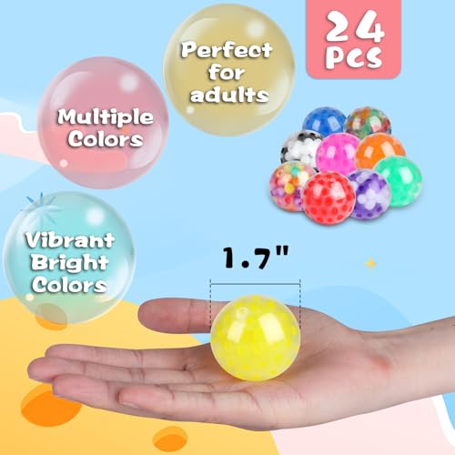 24-Pack Squishy Stress Balls for Fidget Fun