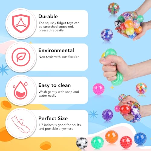 24-Pack Squishy Stress Balls for Fidget Fun