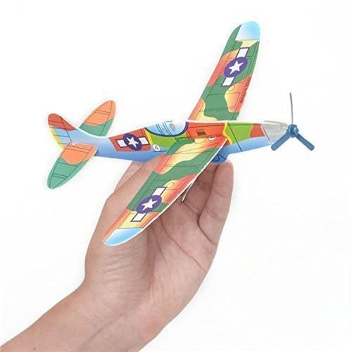 Flying Glider Plane Set - 12 Multicolor 8-Inch