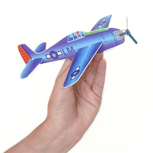 Flying Glider Plane Set - 12 Multicolor 8-Inch