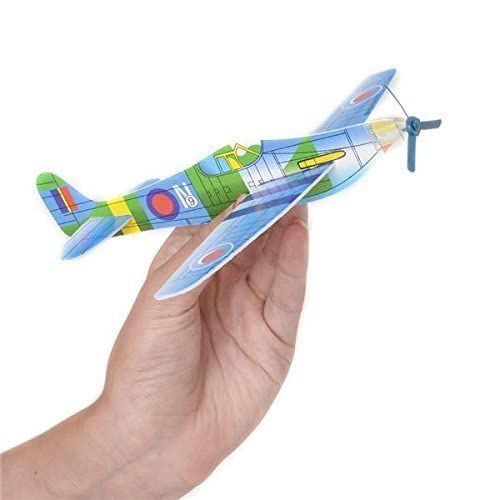 Flying Glider Plane Set - 12 Multicolor 8-Inch