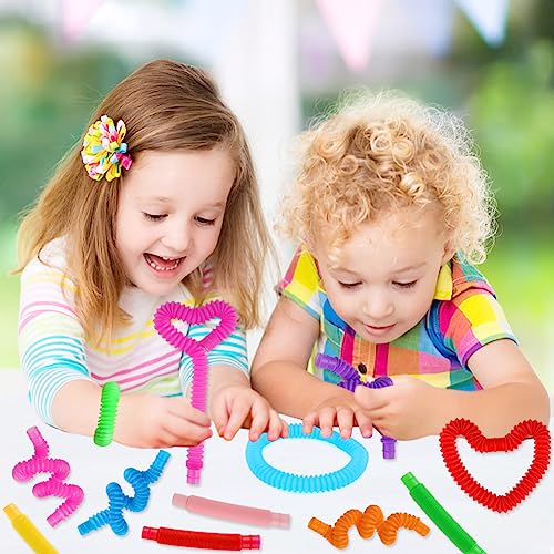 52 Pack Pop Tubes - Fun Sensory Fidget Toys
