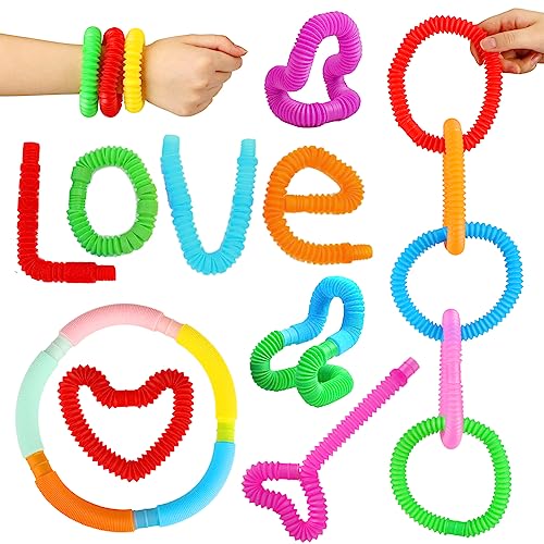 52 Pack Pop Tubes - Fun Sensory Fidget Toys