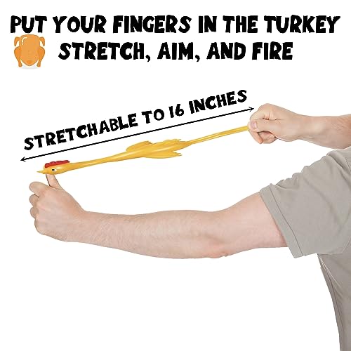 Flying Rubber Chicken Slingshot Toy 12-Pack