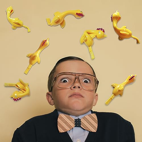 Flying Rubber Chicken Slingshot Toy 12-Pack