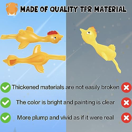 Flying Rubber Chicken Slingshot Toy 12-Pack