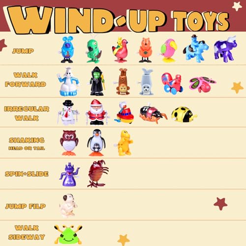25pcs Wind-Up Animal Toys for Kids Fun