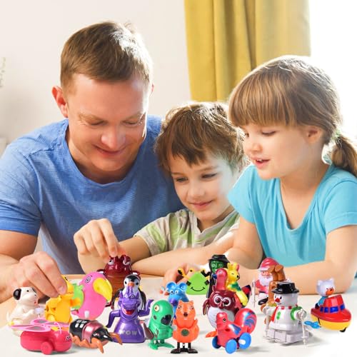 25pcs Wind-Up Animal Toys for Kids Fun