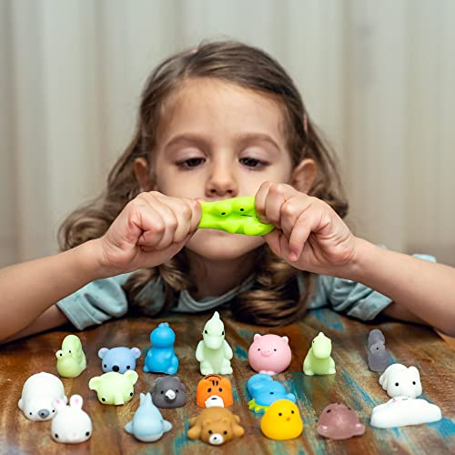 Kawaii Animal Squishies - 20 Soft Fidget Toys