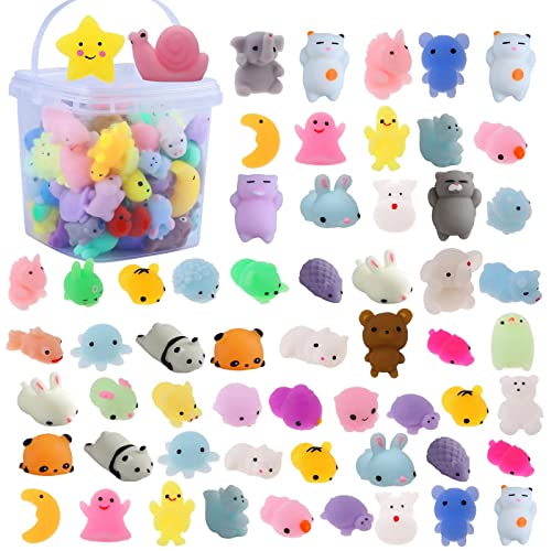 72-Pack Kawaii Mochi Squishy Animal Toys
