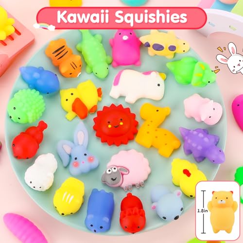 FLY2SKY 45Pcs Kawaii Mini Animal Squishies