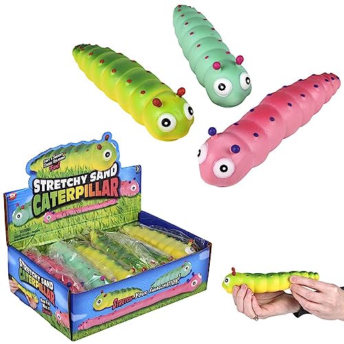 Stretchy Sand Caterpillar 6" - 12 Pack