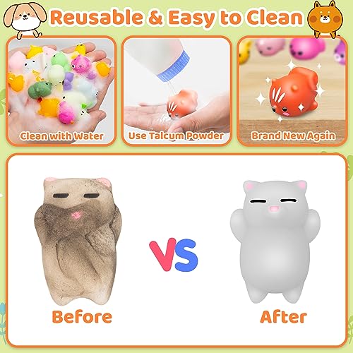 110 Pcs Mini Kawaii Mochi Squishy Toys