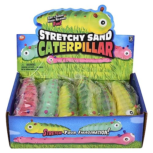 Stretchy Sand Caterpillar 6" - 12 Pack