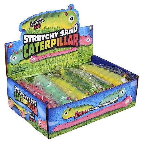 Stretchy Sand Caterpillar 6" - 12 Pack