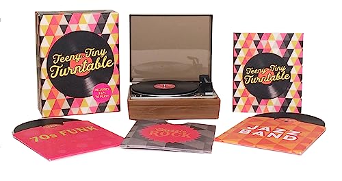 Mini Turntable with 3 Tiny LPs Included