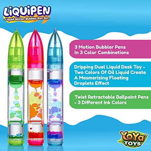 Yoya Liquipen Fidget Pens - 3 Pack