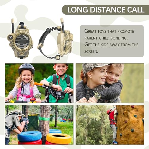 7-in-1 Rechargeable Walkie Talkie Spy Watch Army Toys
