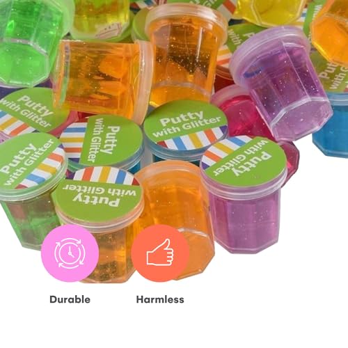 Kicko Glitter Mini Putty - 48 Pack Assortment