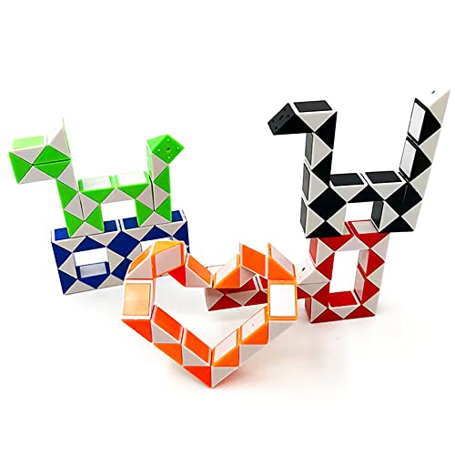 24 Pack Fidget Snake Cube Puzzle Toys