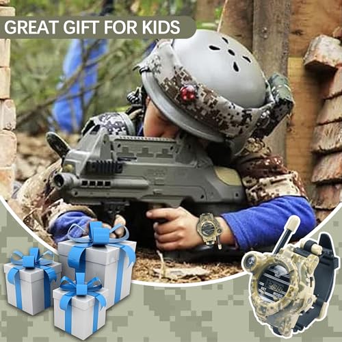 7-in-1 Rechargeable Walkie Talkie Spy Watch Army Toys