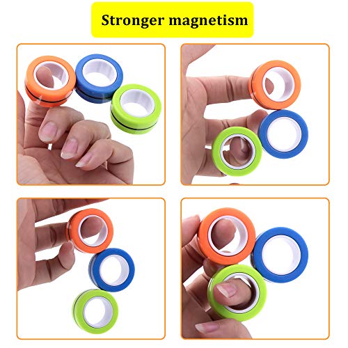 Dermasy 3-Pack Magnetic Rings Fidget Toys