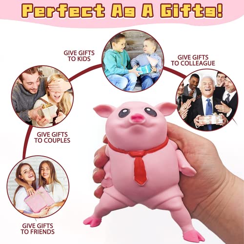 Cute Pink Pig Squishy Toy for Stress Relief