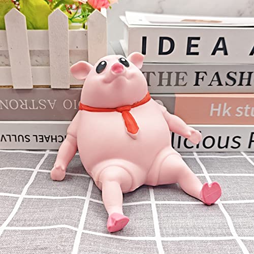 Cute Pink Pig Squishy Toy for Stress Relief