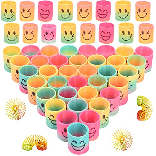 36 Pack Mini Rainbow Coil Spring Fidget Toys