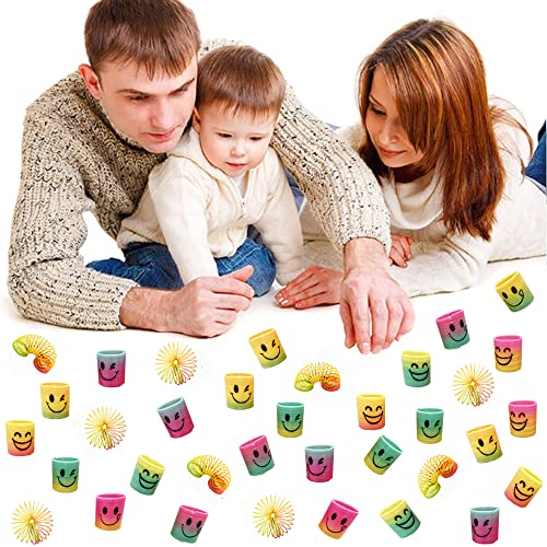 36 Pack Mini Rainbow Coil Spring Fidget Toys