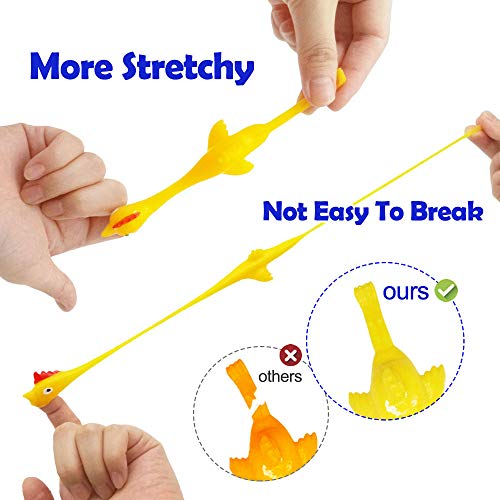 Funny Rubber Chicken Slingshot Gag Toy Set