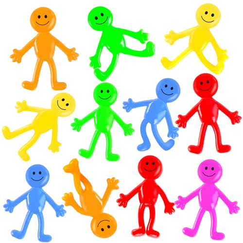 Smiley Face Bendable Figures - 60PCS Stretchy Fun
