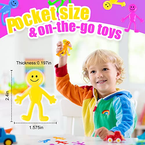 Smiley Face Bendable Figures - 60PCS Stretchy Fun