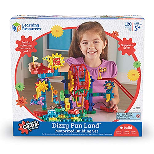 Motorized Gears Toy Set for Kids 120 Pieces