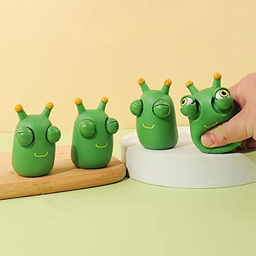 Pop-Out Grass Worms Squeeze Fidget Toy Set