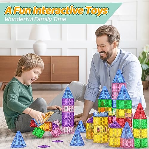 Magnetic Building Tiles for Kids Ages 3-7