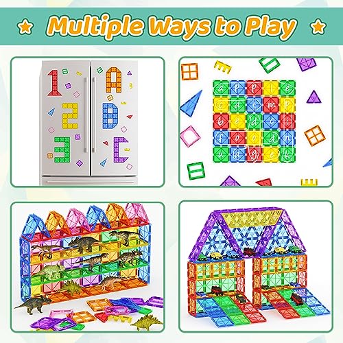 Magnetic Building Tiles for Kids Ages 3-7