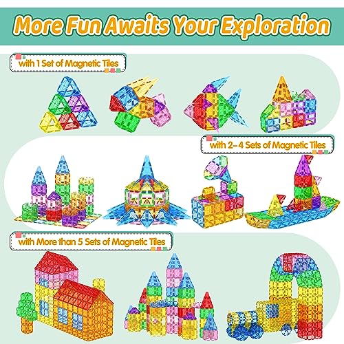 Magnetic Building Tiles for Kids Ages 3-7