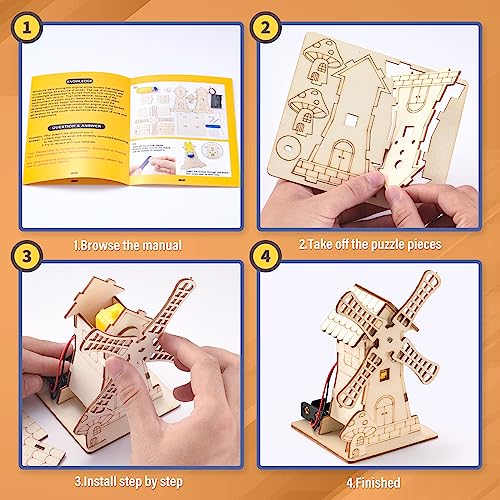 5-in-1 STEM Wood Building Kits for Kids