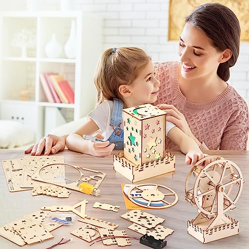 5-in-1 STEM Wood Building Kits for Kids