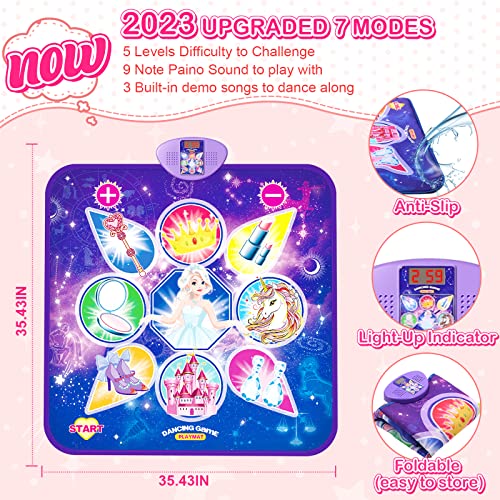 Unicorn Dance Mat with LED Lights for Girls