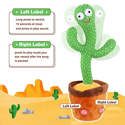 Dancing Talking Cactus Plush Toy for Kids