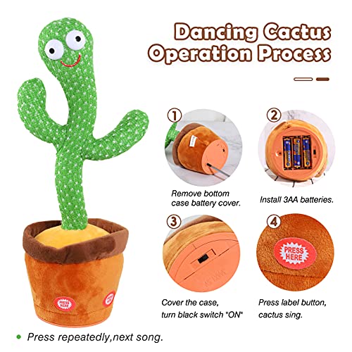 Dancing Talking Cactus Plush Toy for Kids