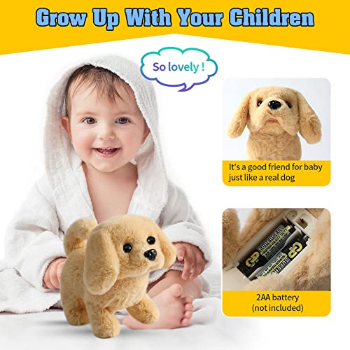 Interactive Plush Golden Retriever Toy for Kids